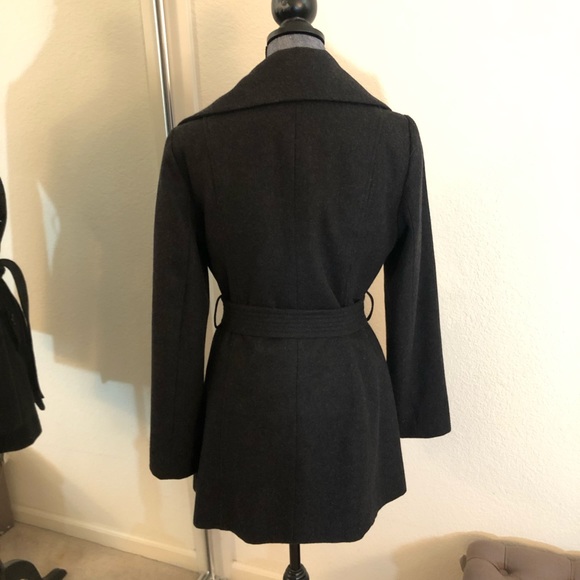 Nine West Charcoal Grey Belted Coat - Picture 5 of 8
